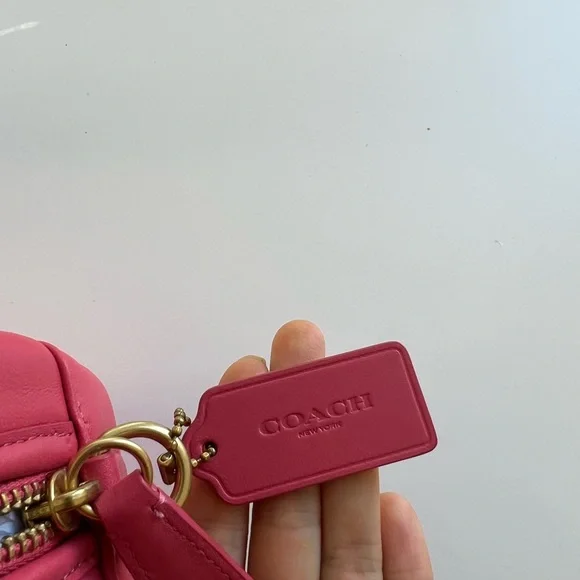 NWT Coach Pink Quilted Camera Bag